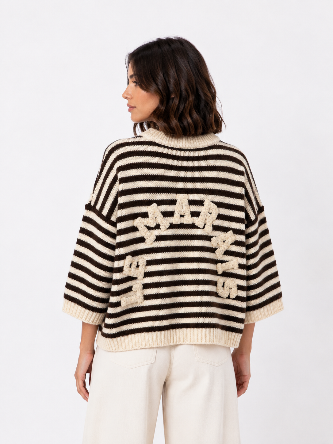 Oversized Striped Knit Sweater