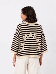 Oversized Striped Knit Sweater