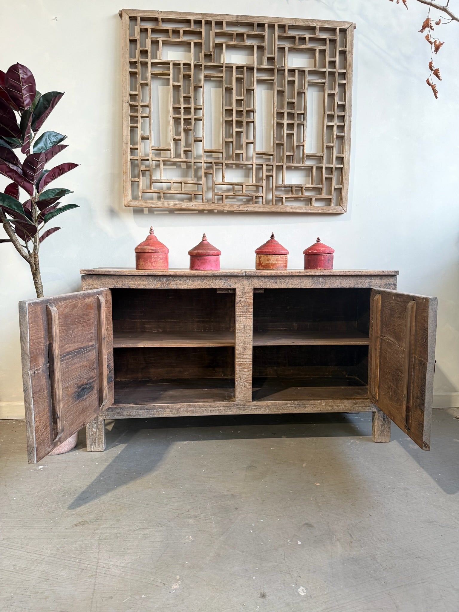 Antique Restored 2 Door Cabinet