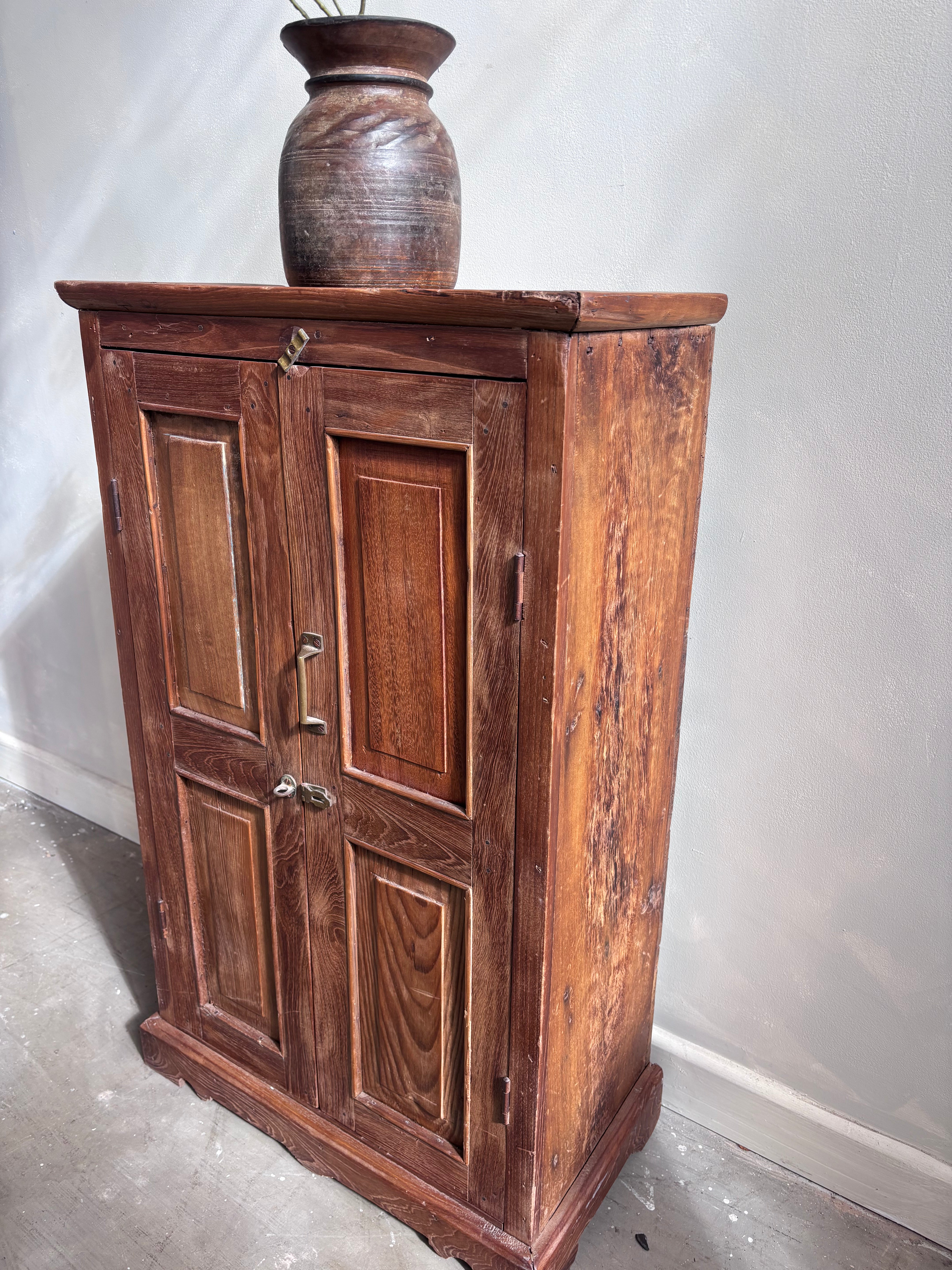 Vintage Indian Teak Cupboard