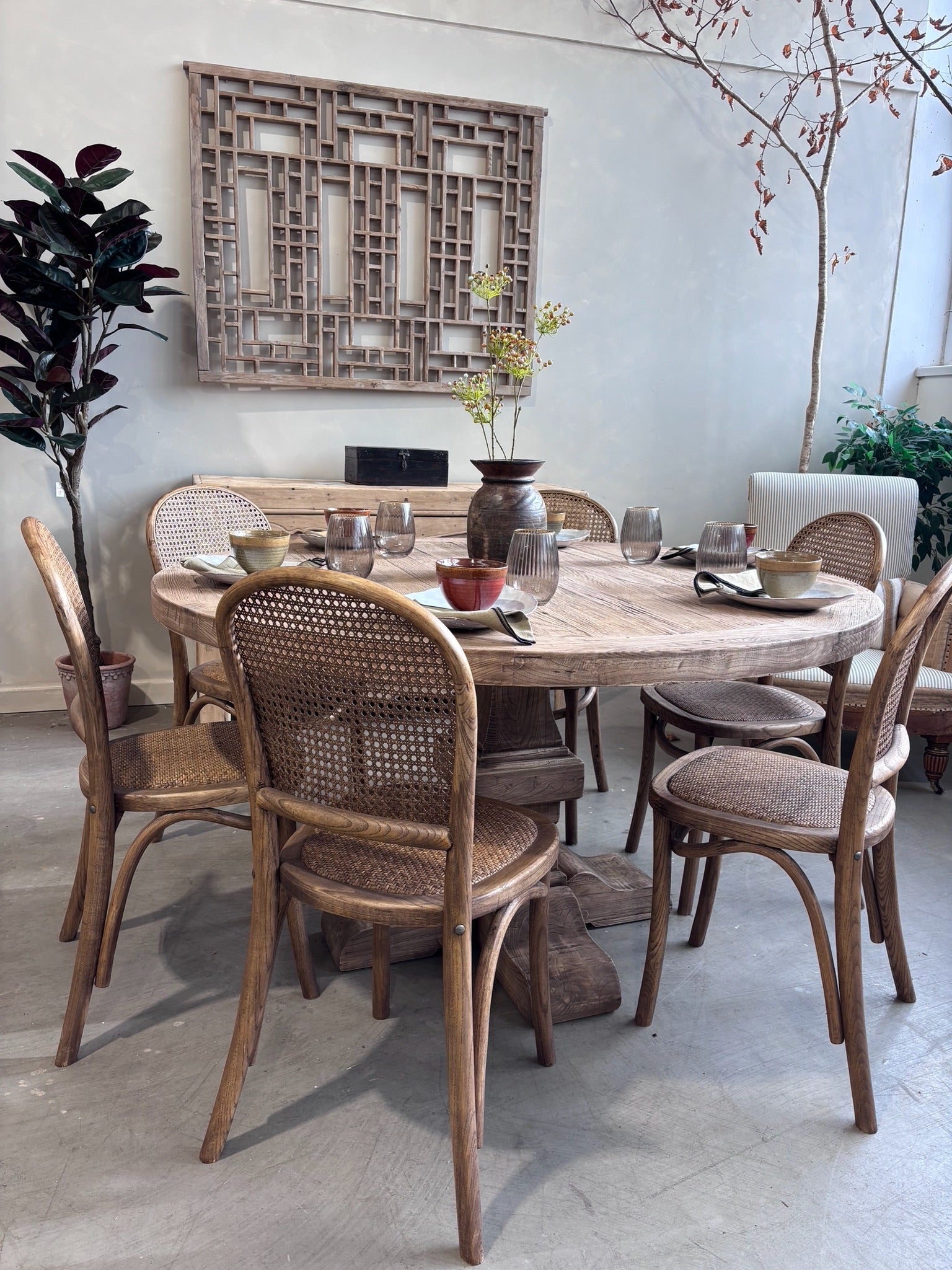 Reclaimed Oak Round Dining Table