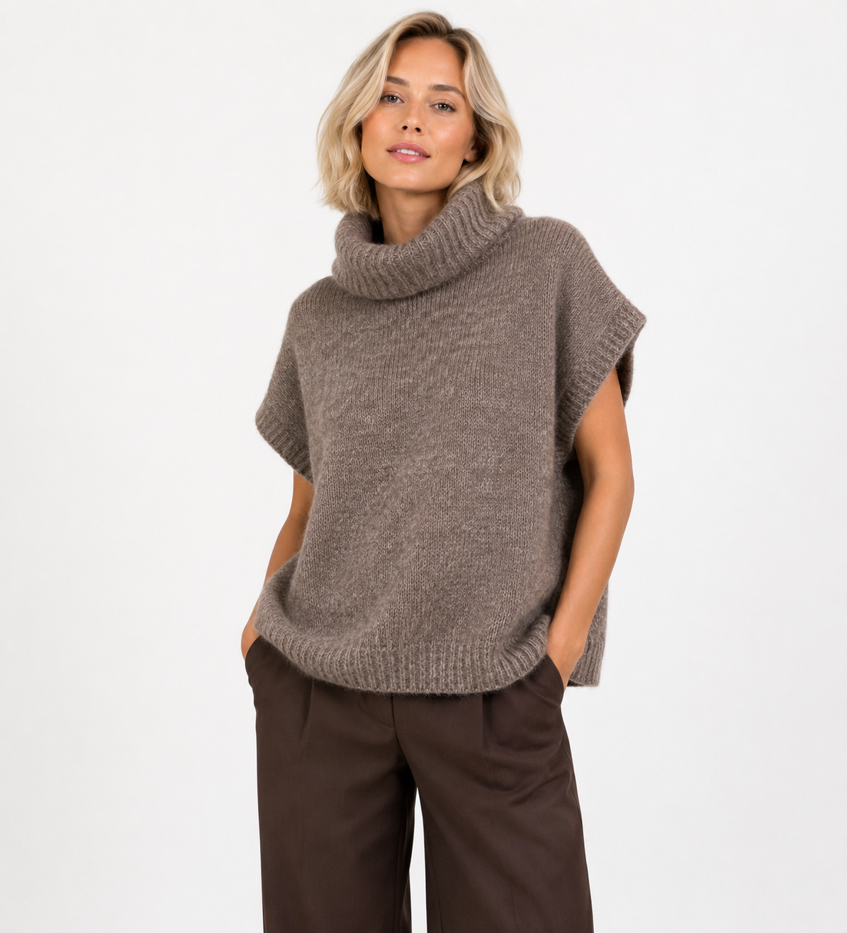 Sleeveless Knit Sweater
