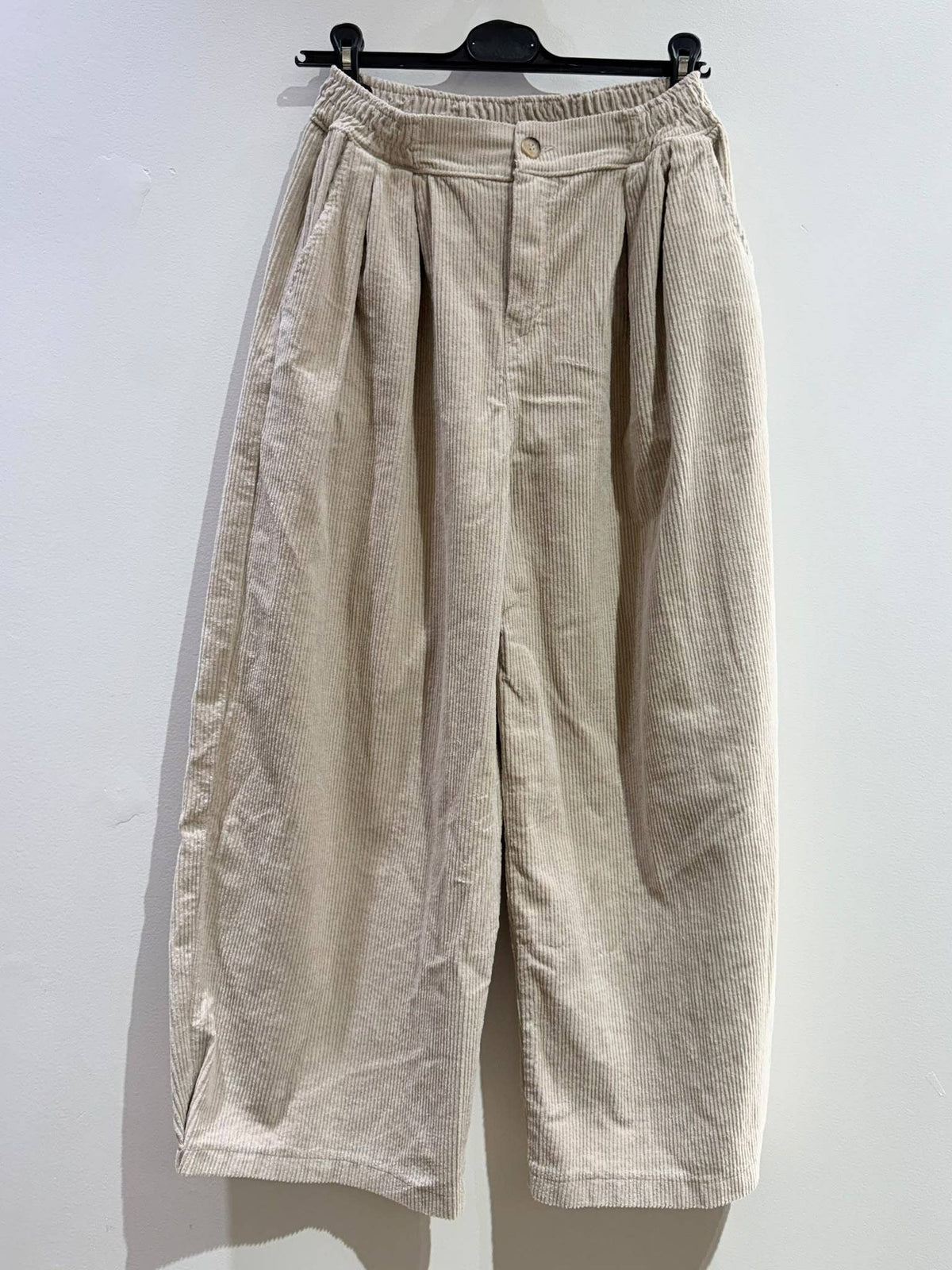 Pleated Velvet Cord Trousers