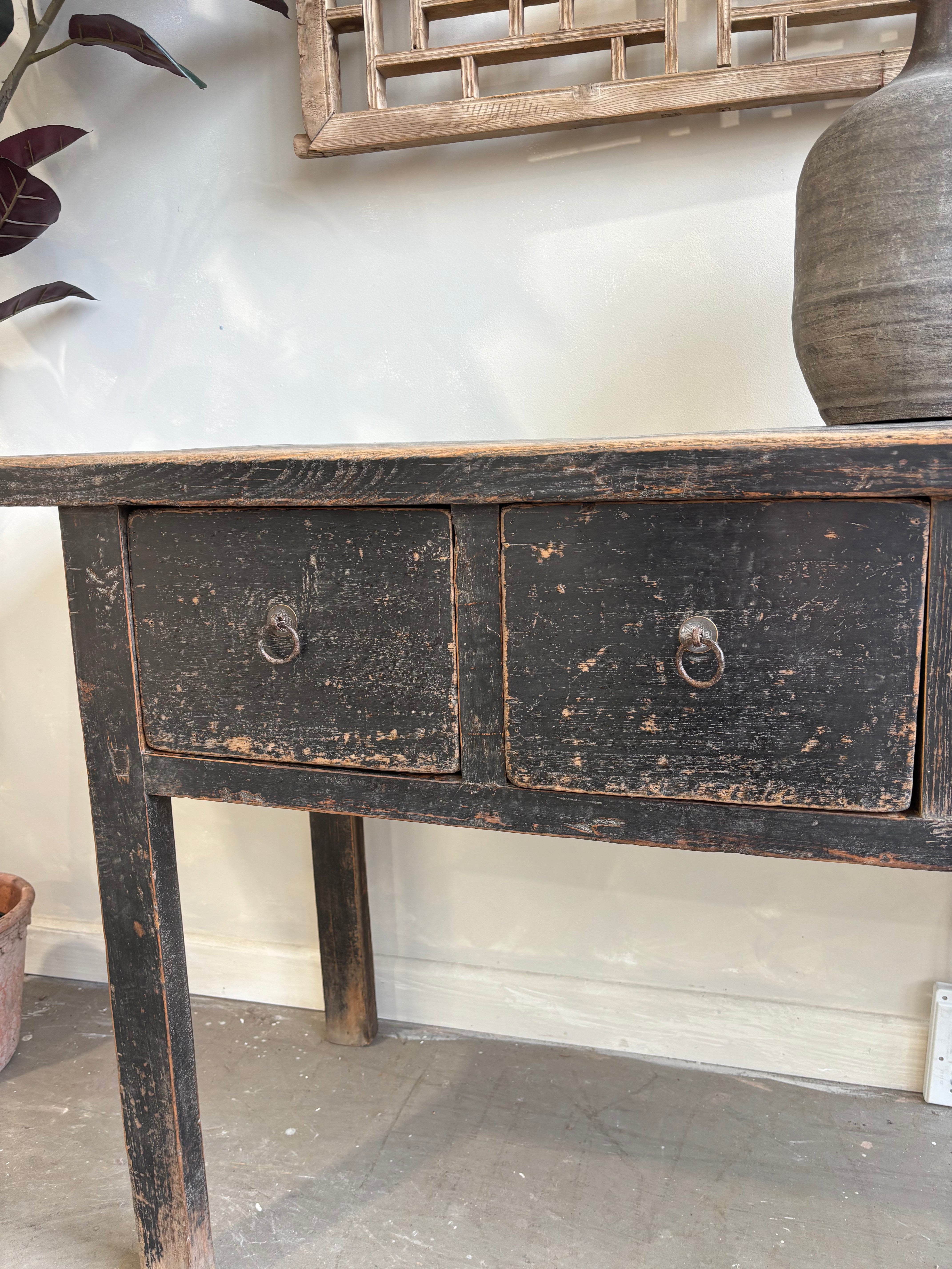 Antique 4 Drawer Console