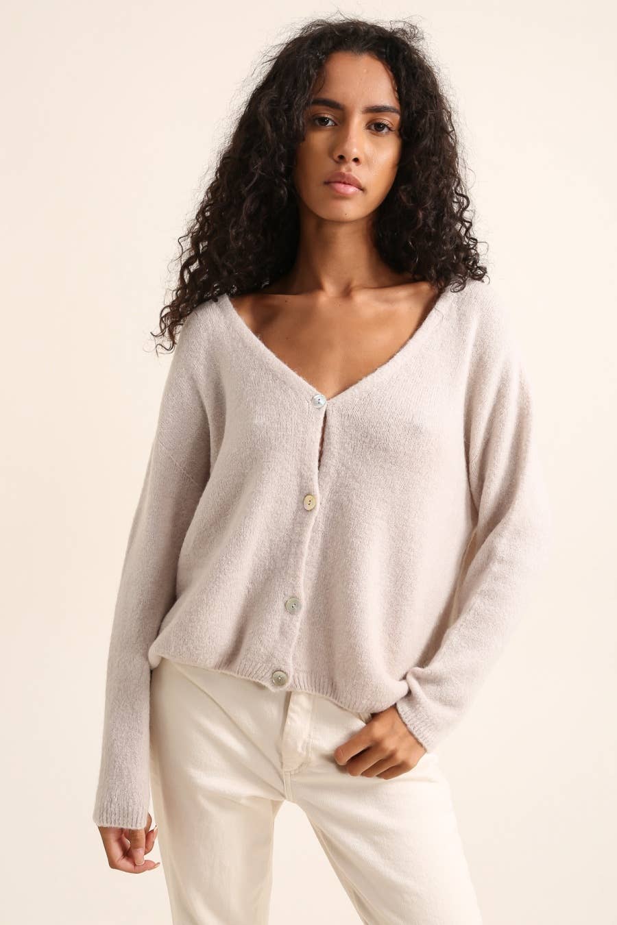 Alpaca V-Neck Cardigan