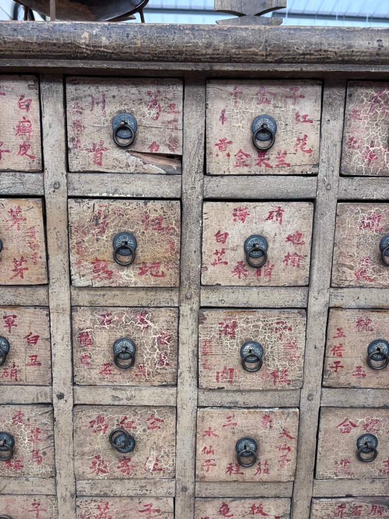 Antique Restored Chinese Apothecary Cabinet