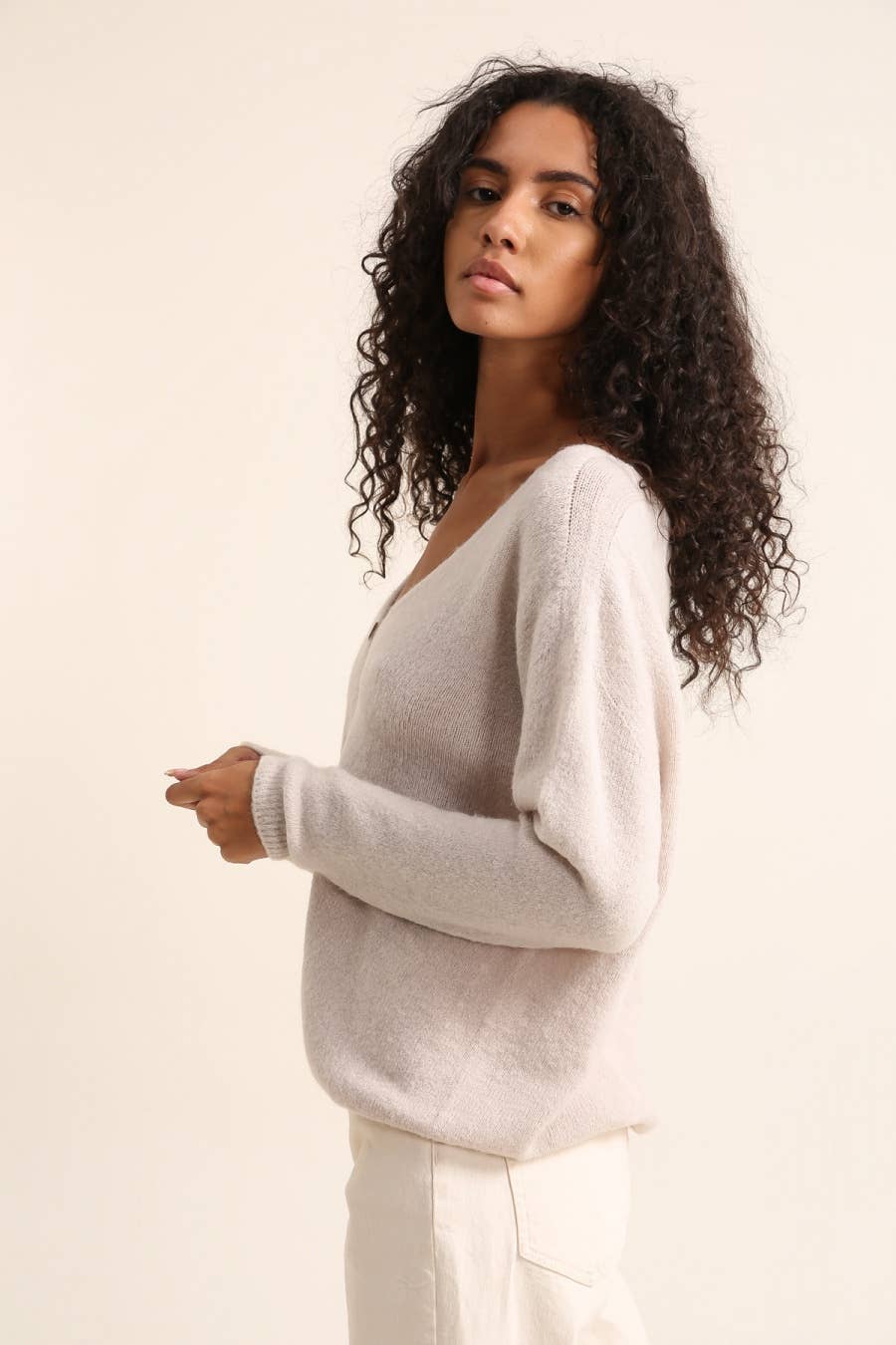 Alpaca V-Neck Cardigan