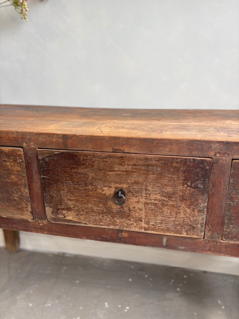 Antique 3 Drawer Console