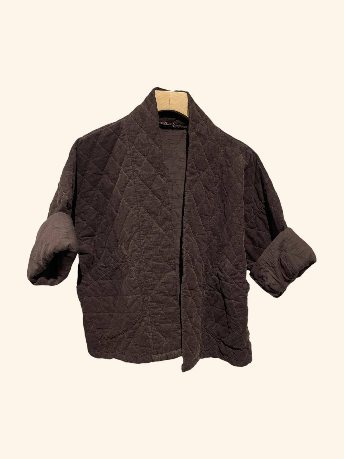 Short Quilted Kimono Style Jacket
