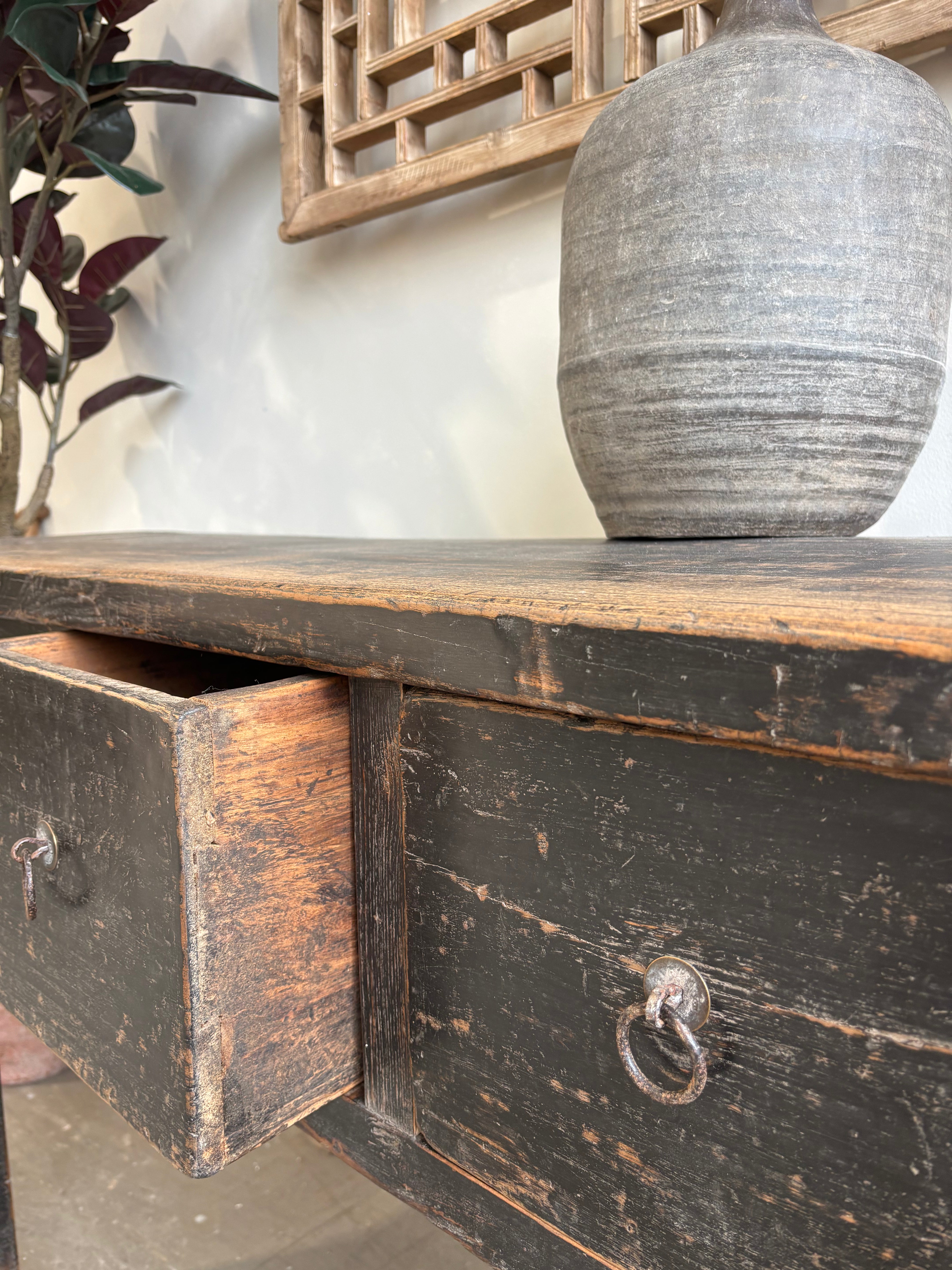 Antique 4 Drawer Console