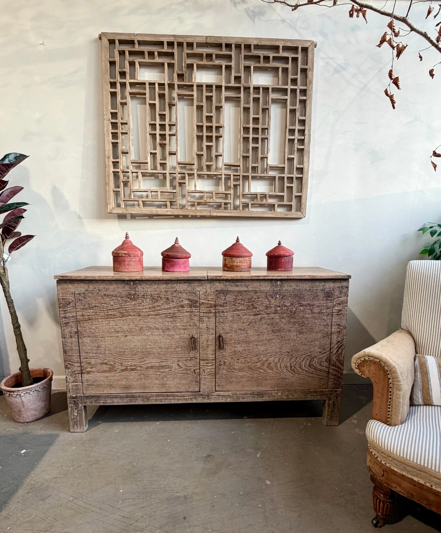 Antique Restored 2 Door Cabinet