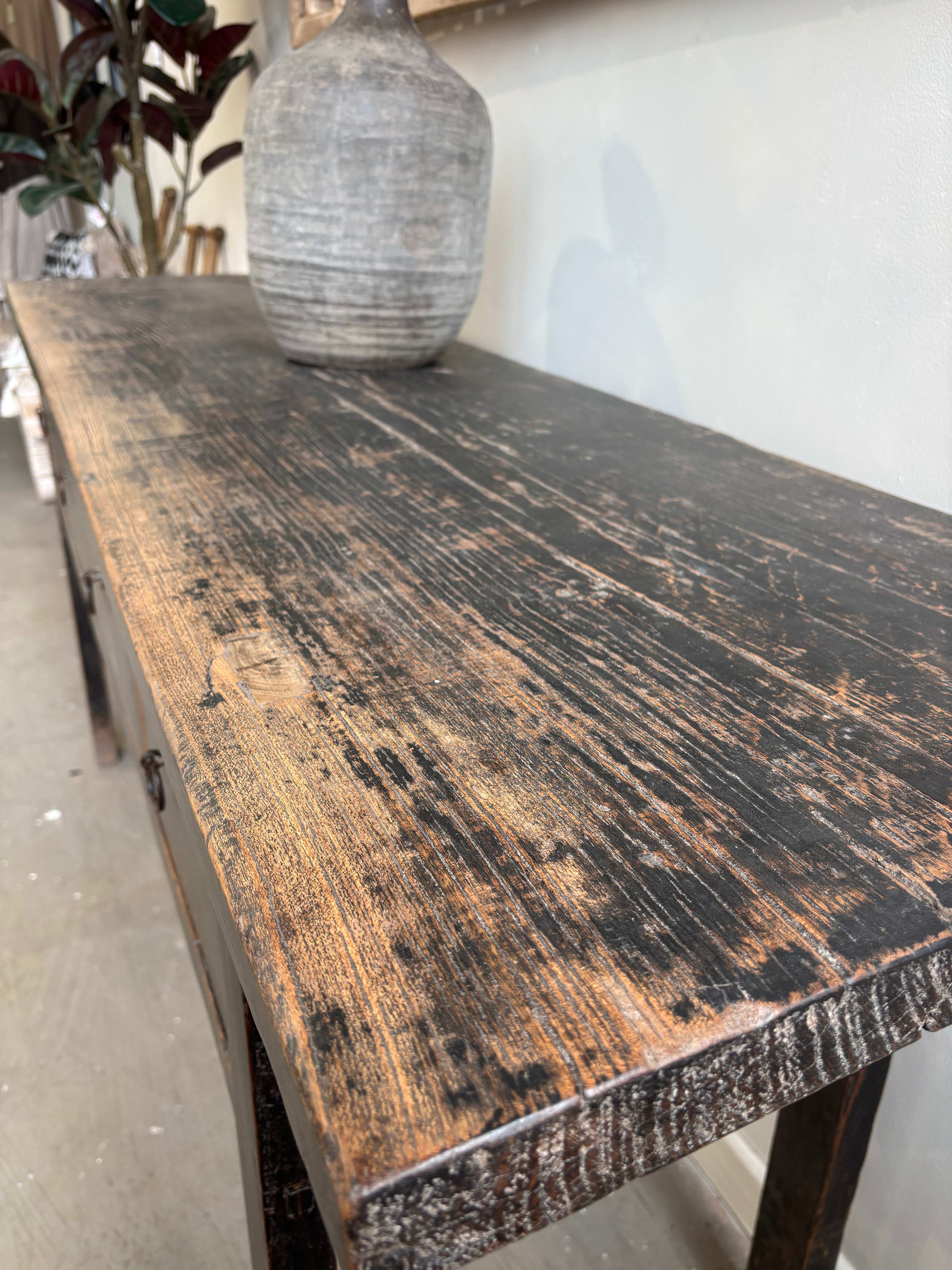 Antique 4 Drawer Console