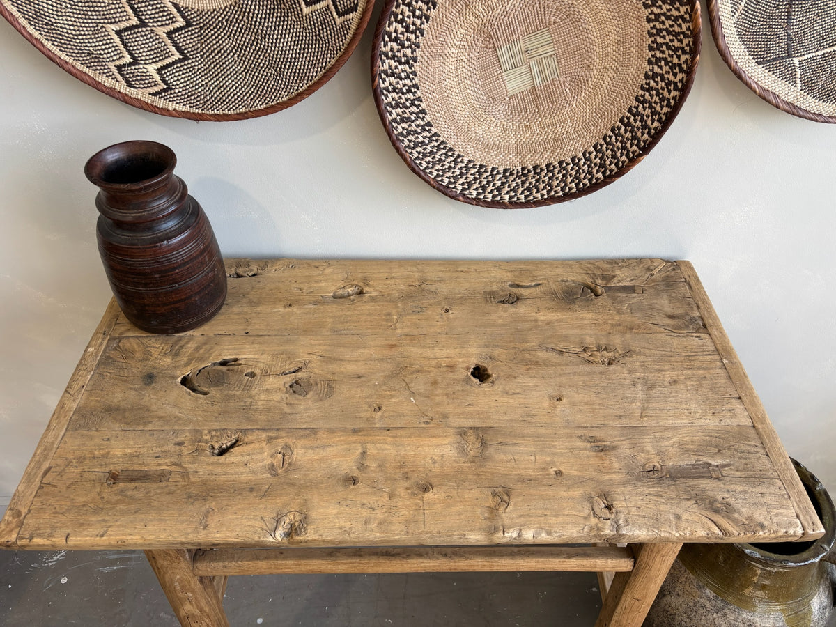 Vintage Elm Wine Table