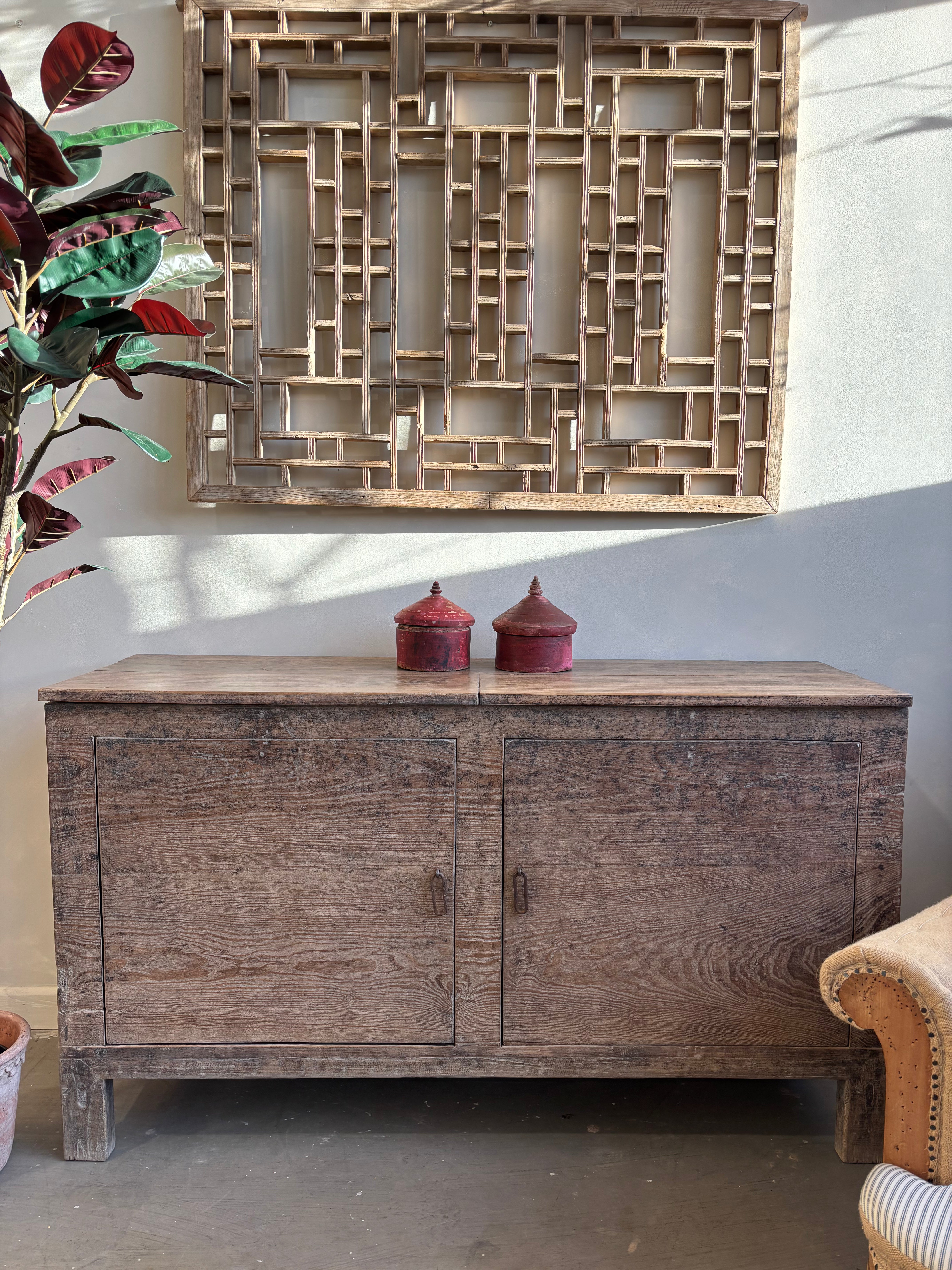 Antique Restored 2 Door Cabinet