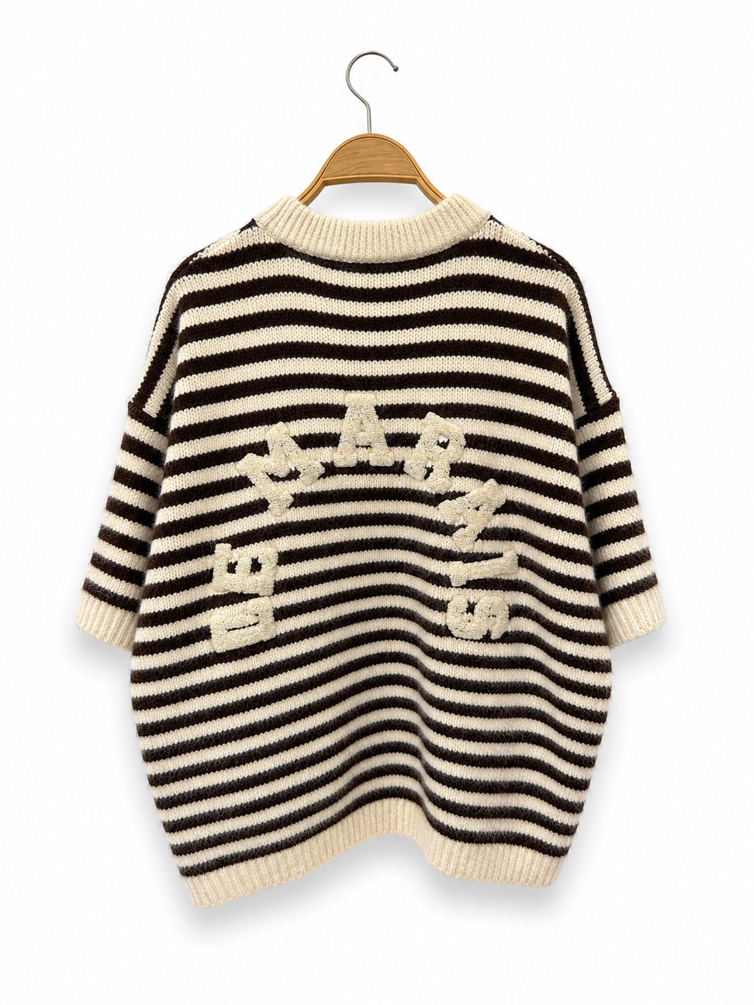 Oversized Striped Knit Sweater