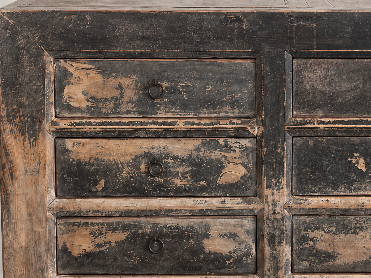 Restored Vintage Nine Drawer Sideboard