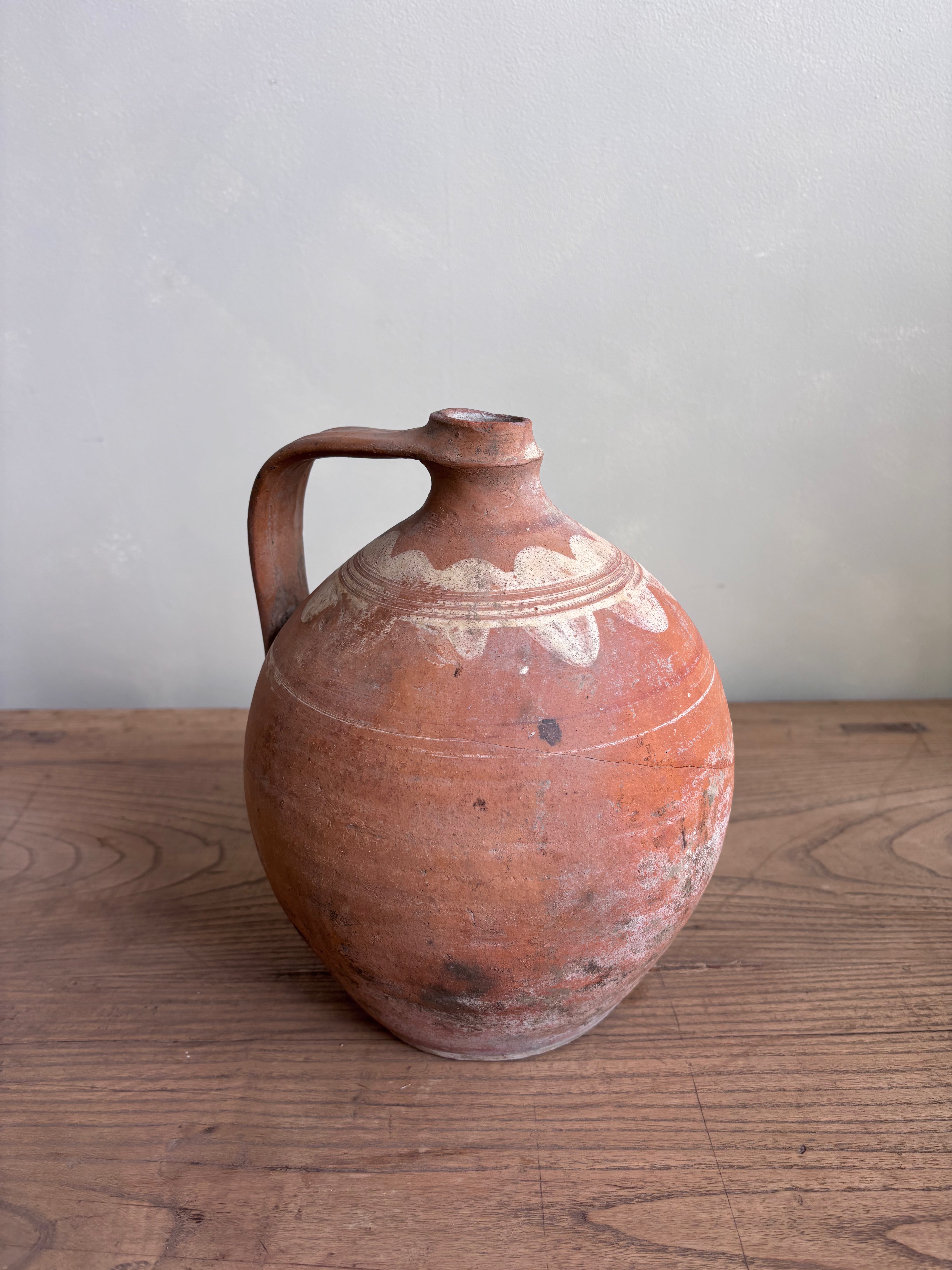 Vintage Hungarian  Earthenware Wine Vessel