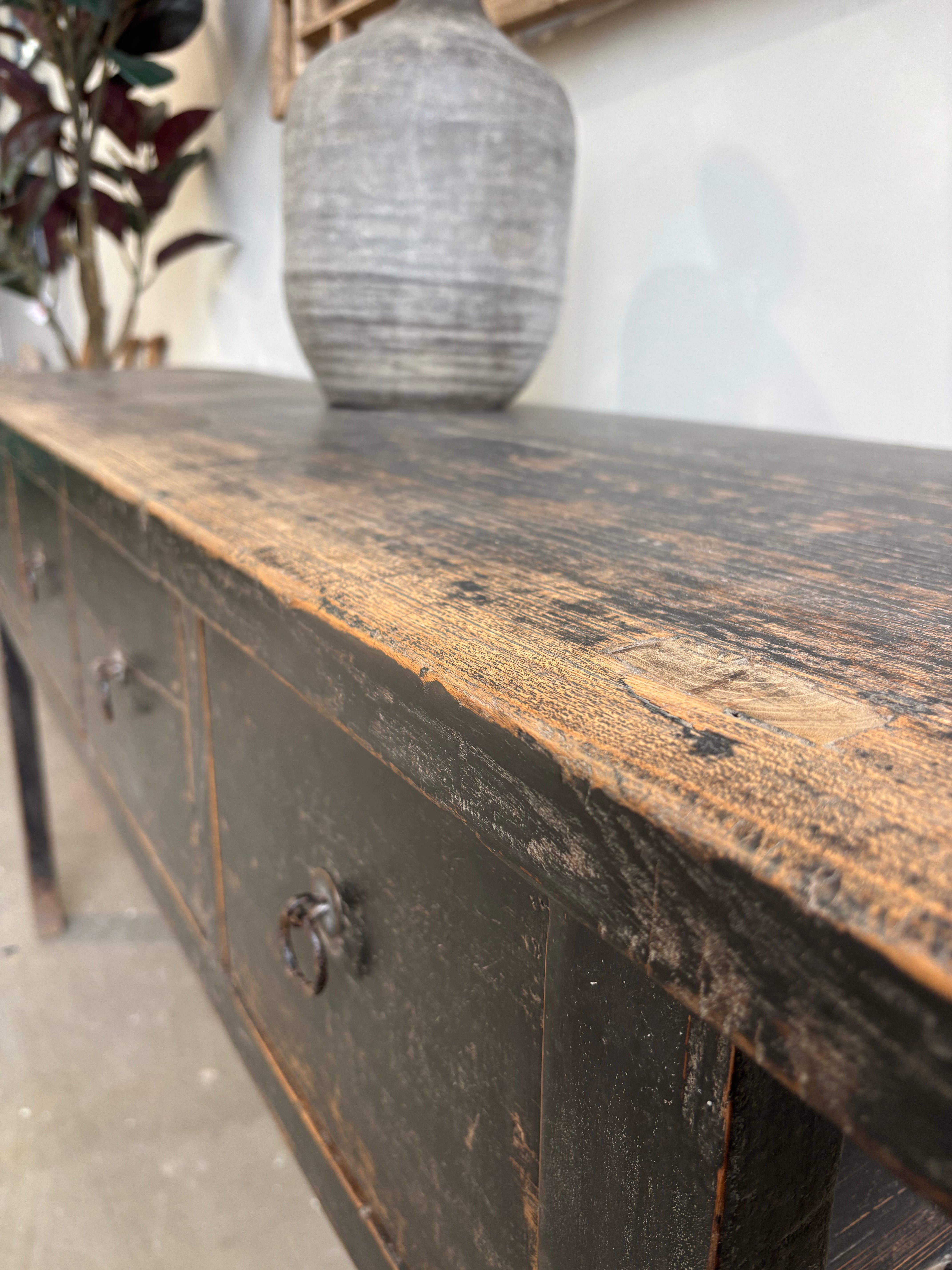 Antique 4 Drawer Console