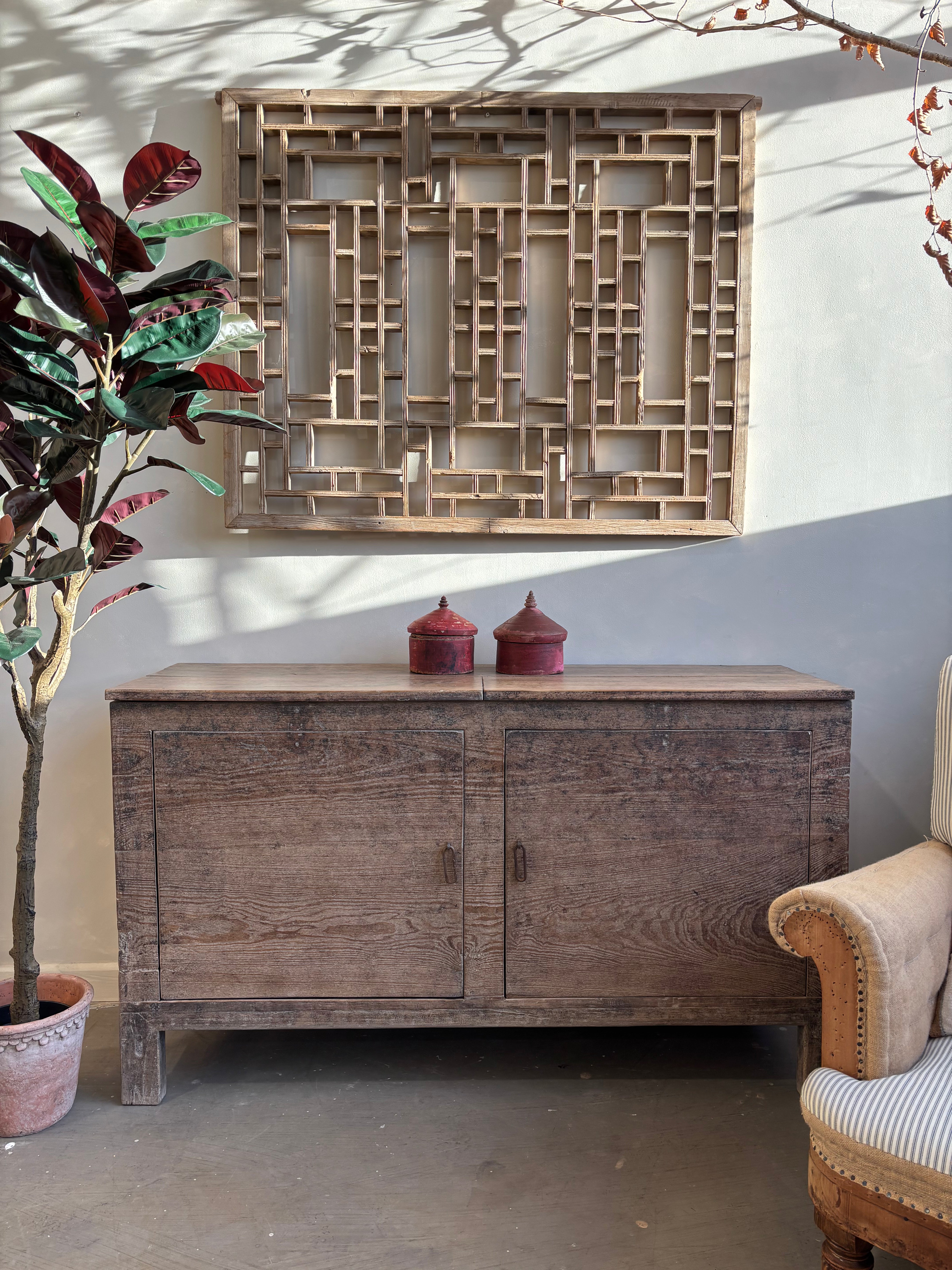 Antique Restored 2 Door Cabinet
