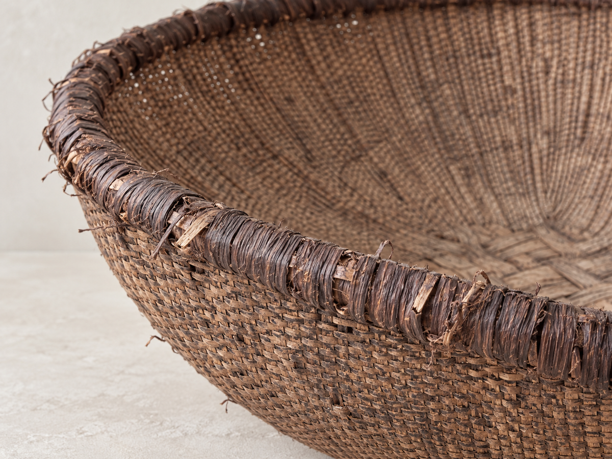 Vintage Original Old Tonga Wall Basket