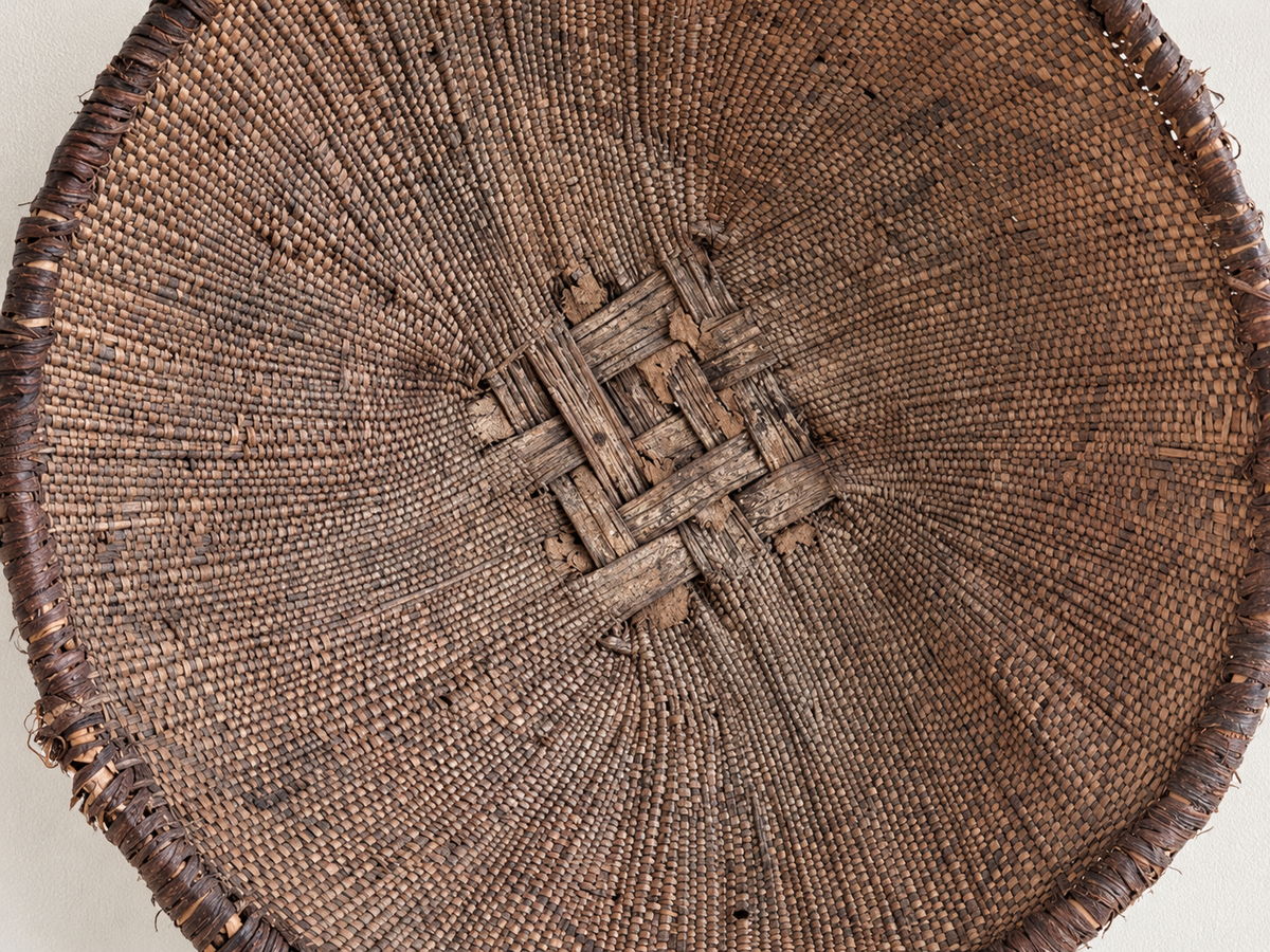 Vintage Original Old Tonga Wall Basket