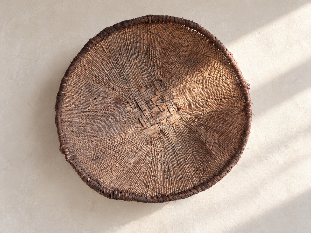 Vintage Original Old Tonga Wall Basket