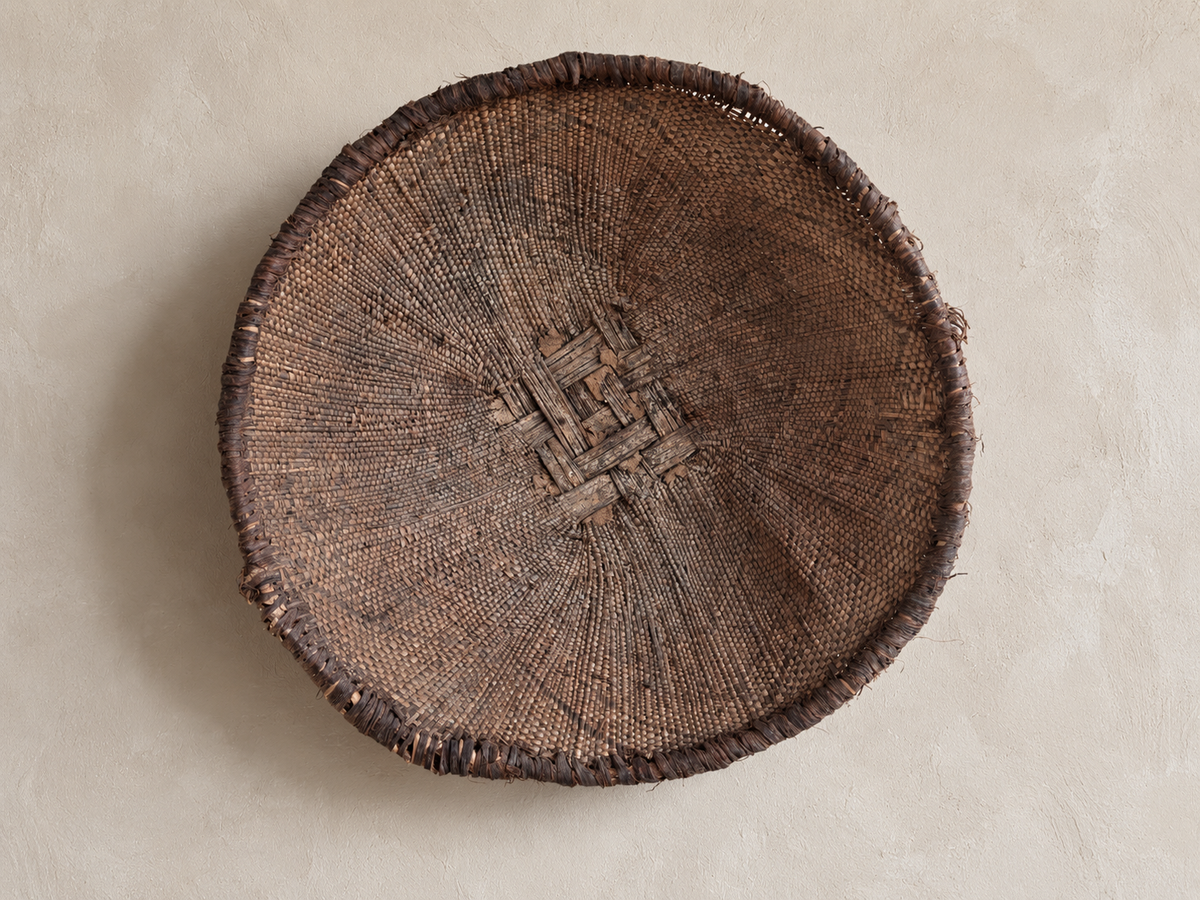 Vintage Original Old Tonga Wall Basket