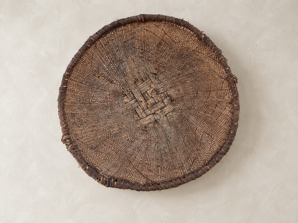 Vintage Original Old Tonga Wall Basket
