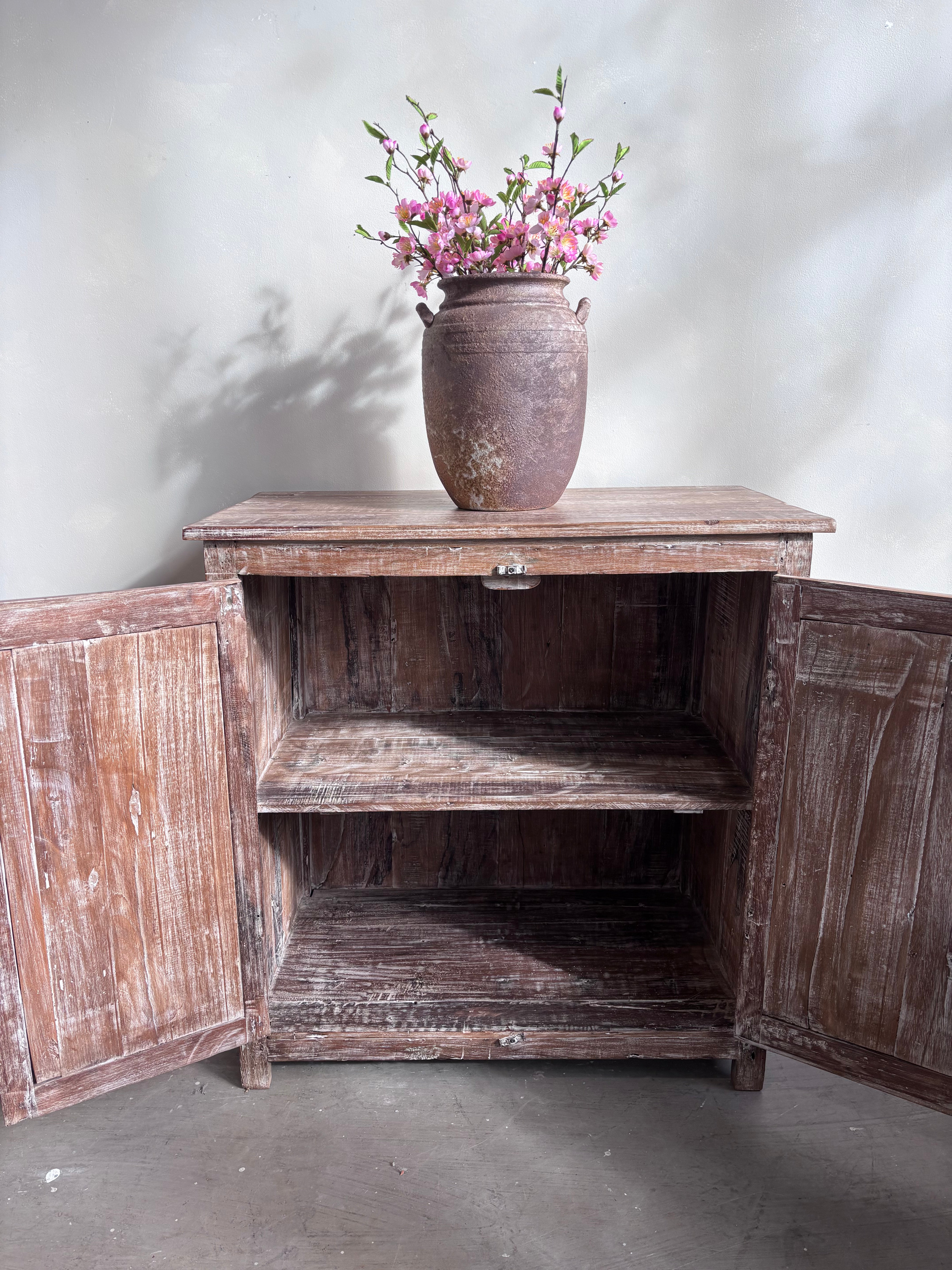 Vintage Indian Teak Cupboard.