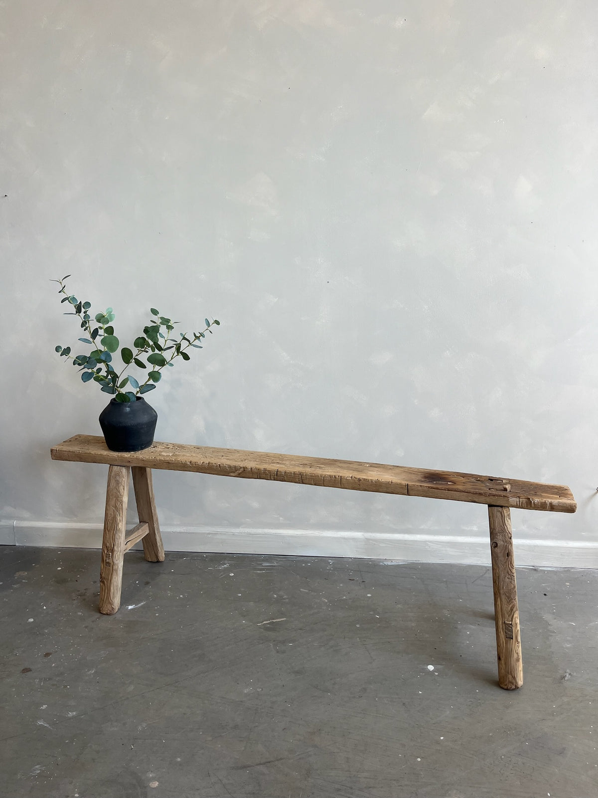 Vintage Rustic Elm Bench
