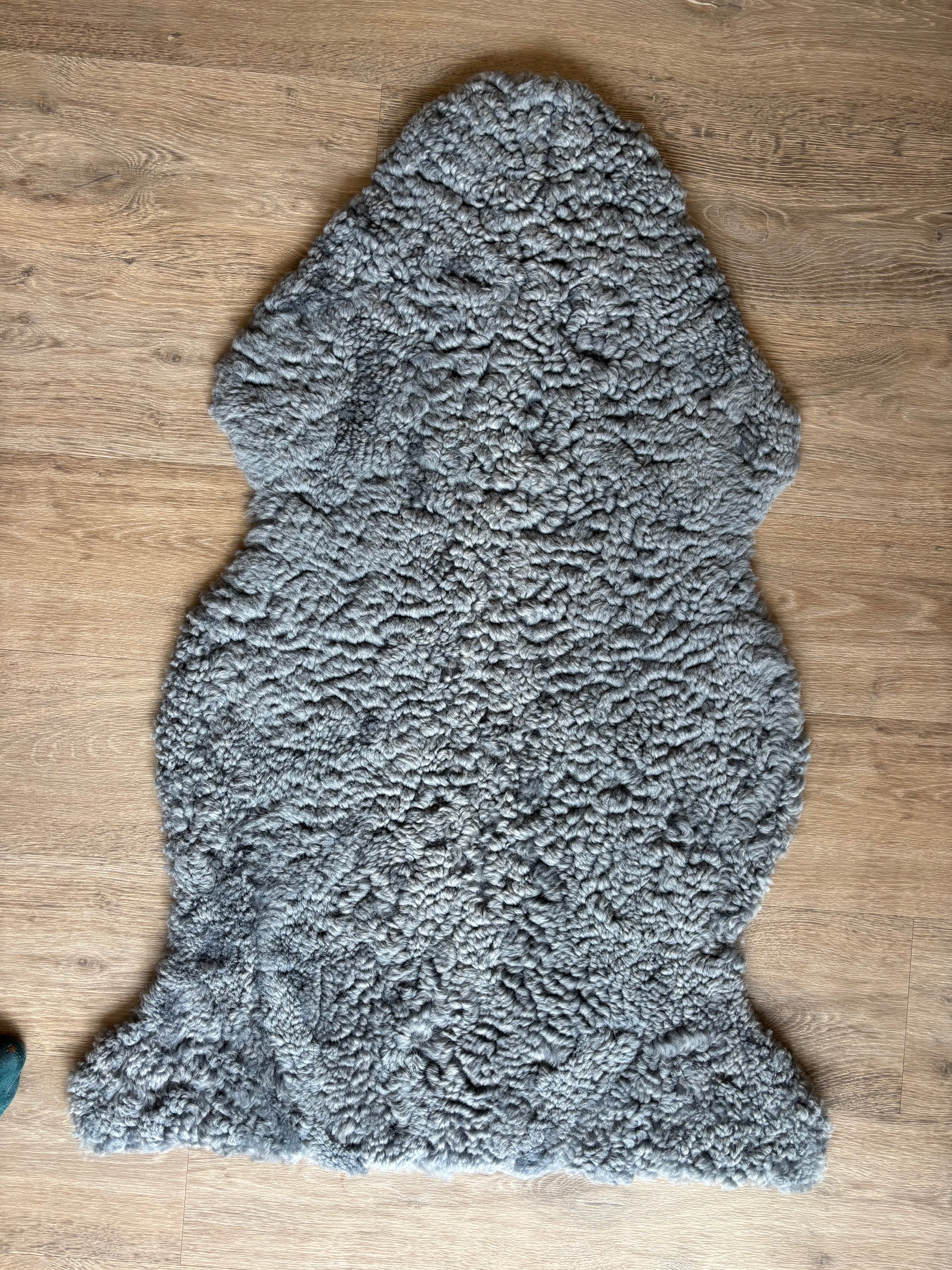 Ice Blue Bouclé Sheepskin
