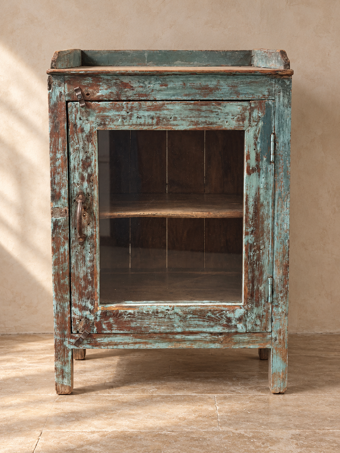 Vintage Indian Small Blue Cabinet