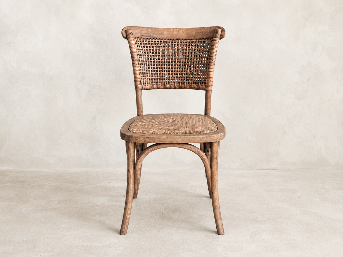 Woven Back Bistro Dining Chairs