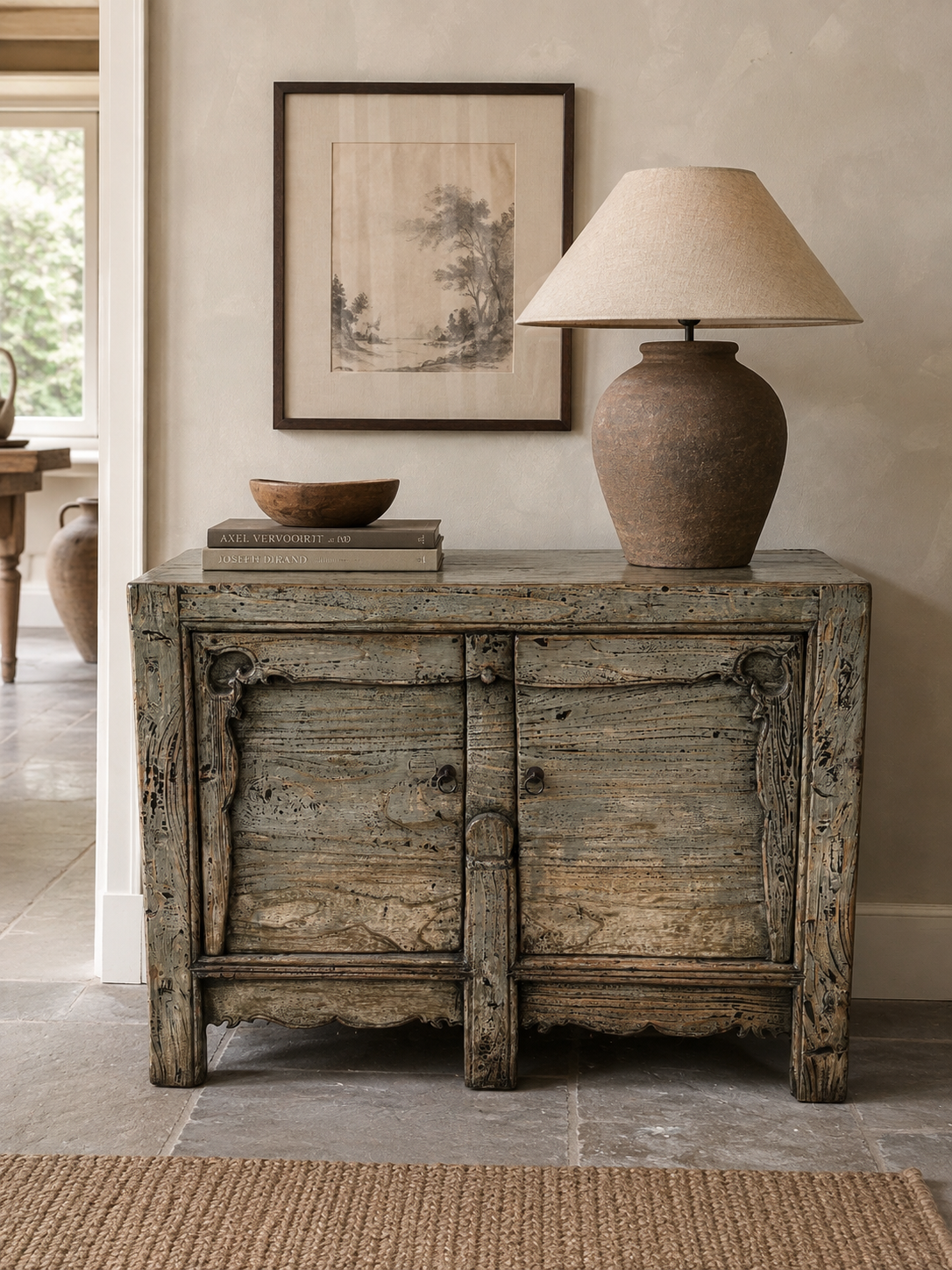 Restored Antique Lacquered Cabinet