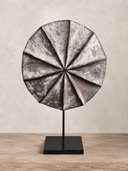 Carved Round Shield on Stand