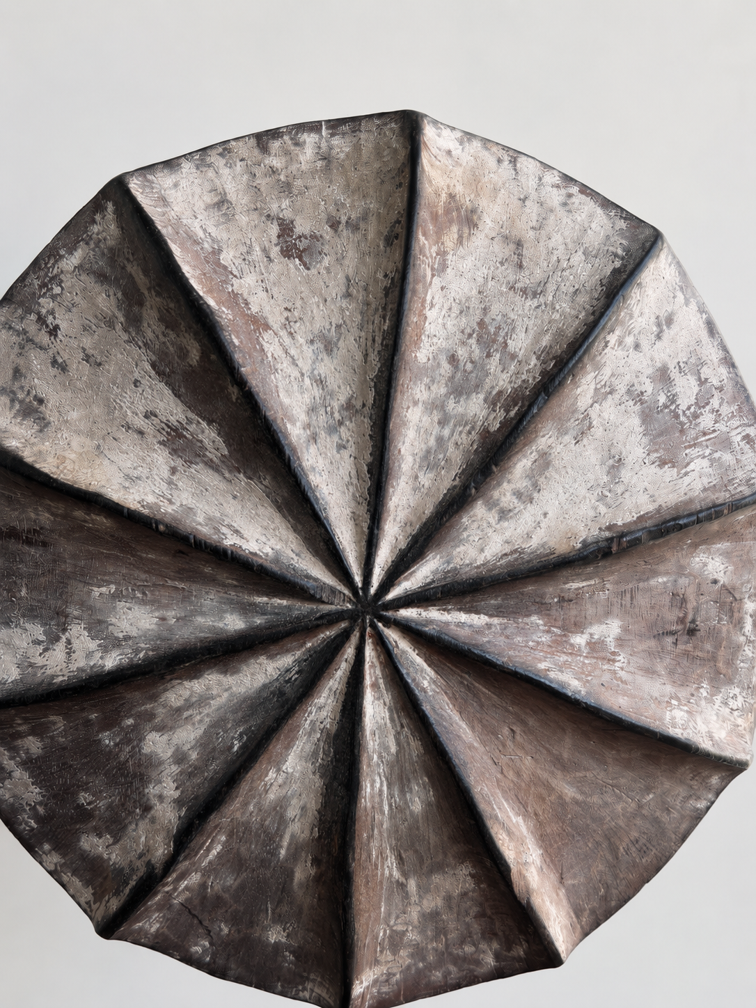 Carved Round Shield on Stand