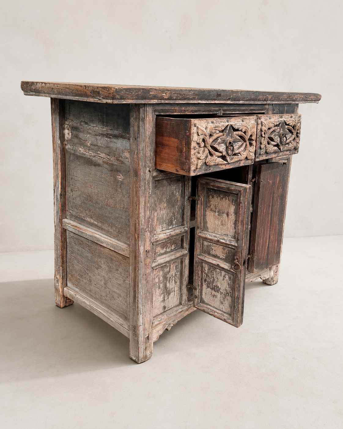 Antique Elm Cabinet
