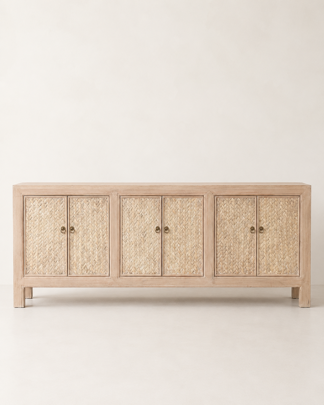 Natural Elm Reed Fronted Sideboard