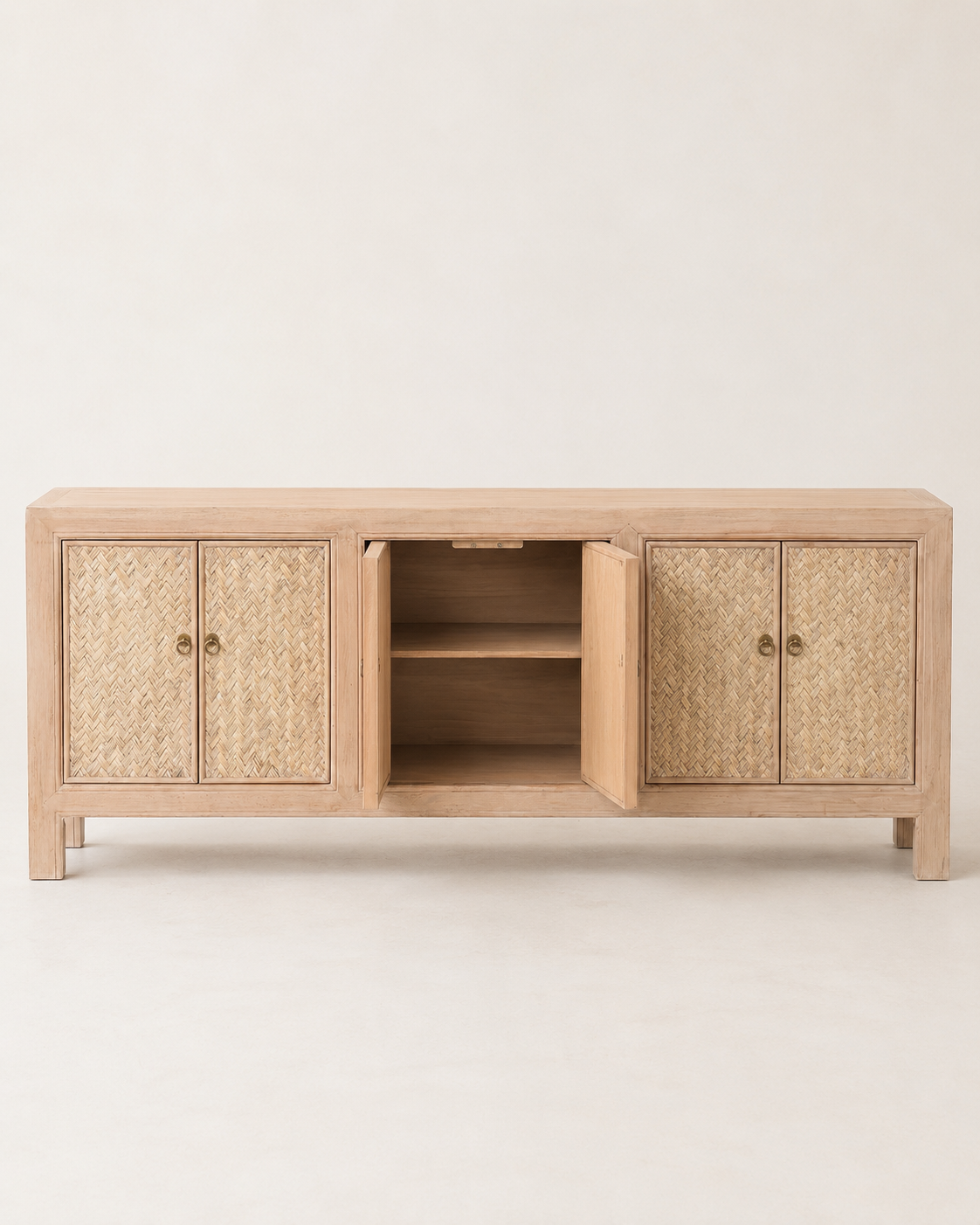 Natural Elm Reed Fronted Sideboard