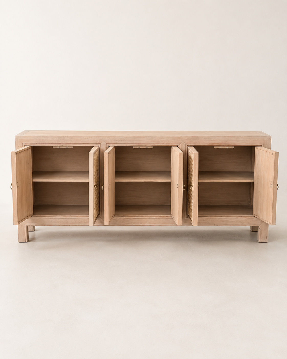 Natural Elm Reed Fronted Sideboard