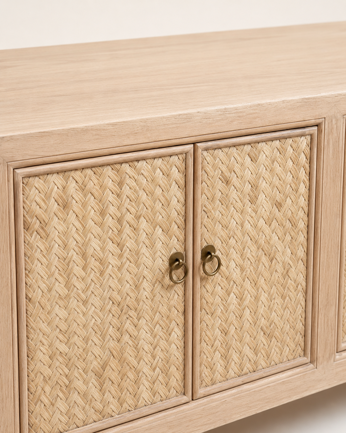 Natural Elm Reed Fronted Sideboard