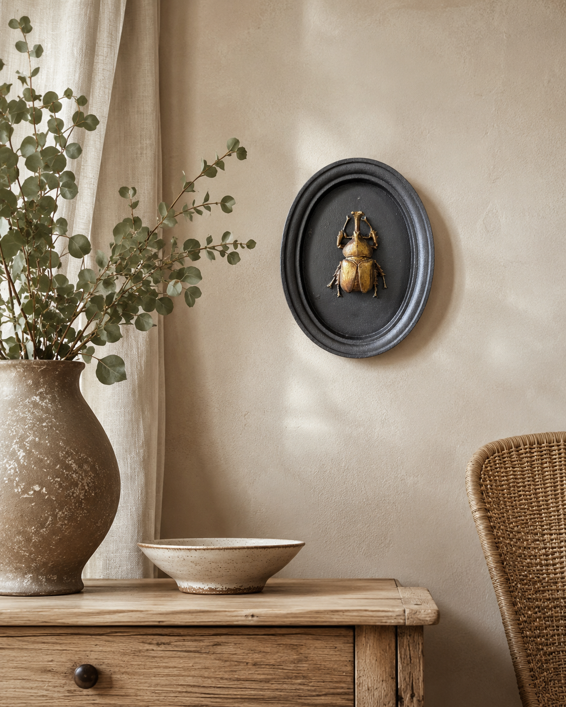 Black & Gold Beetle Wall Decor No7