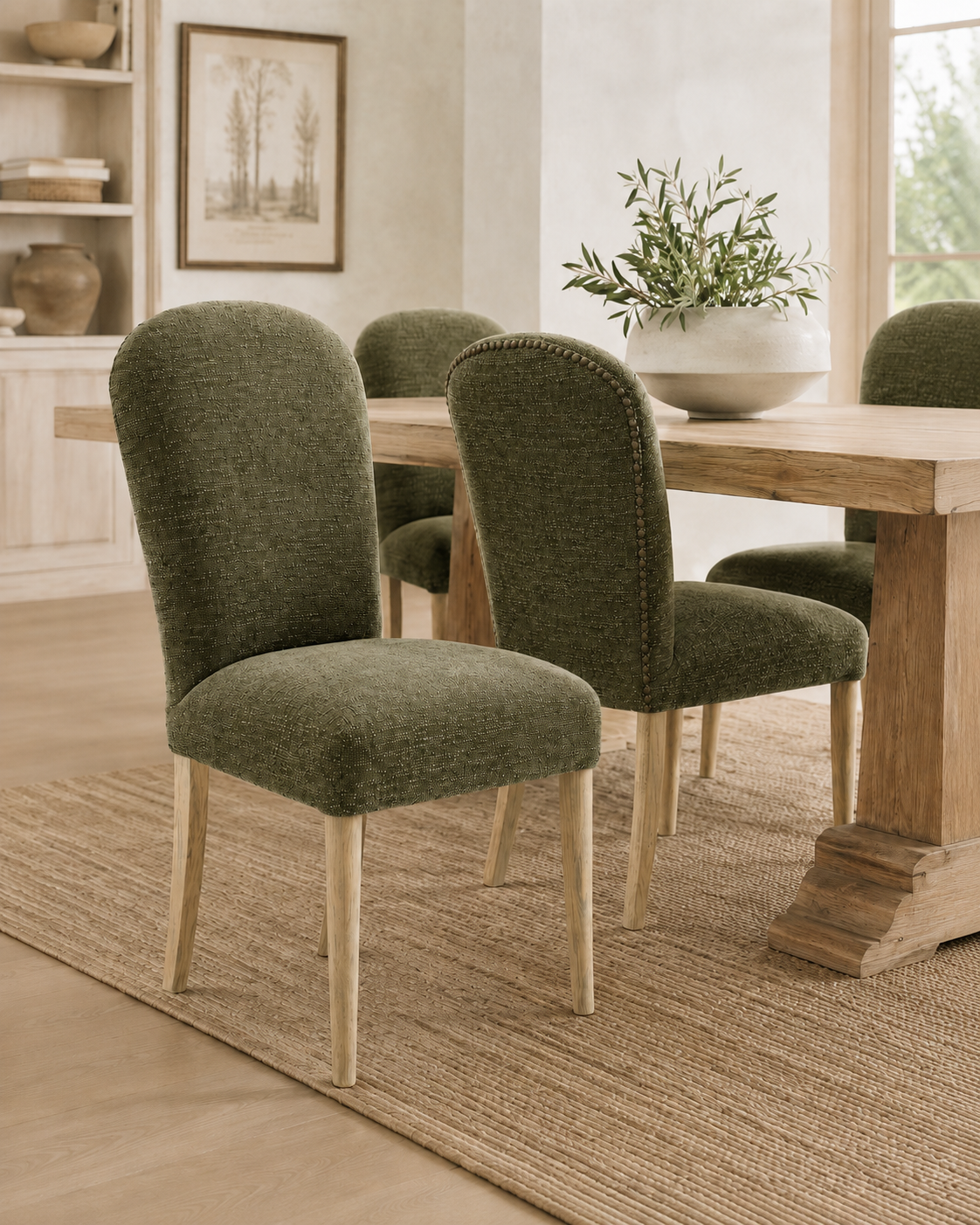 Holne Dining Chair Moss Green Set of 2