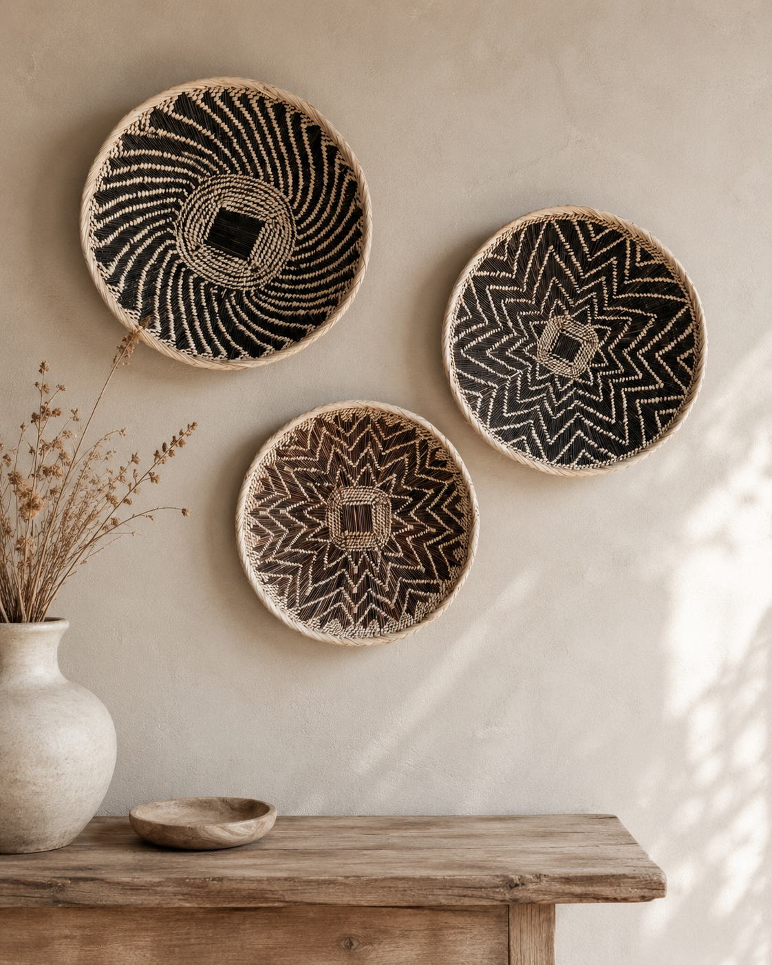 Zambian Double Weave Wall Basket