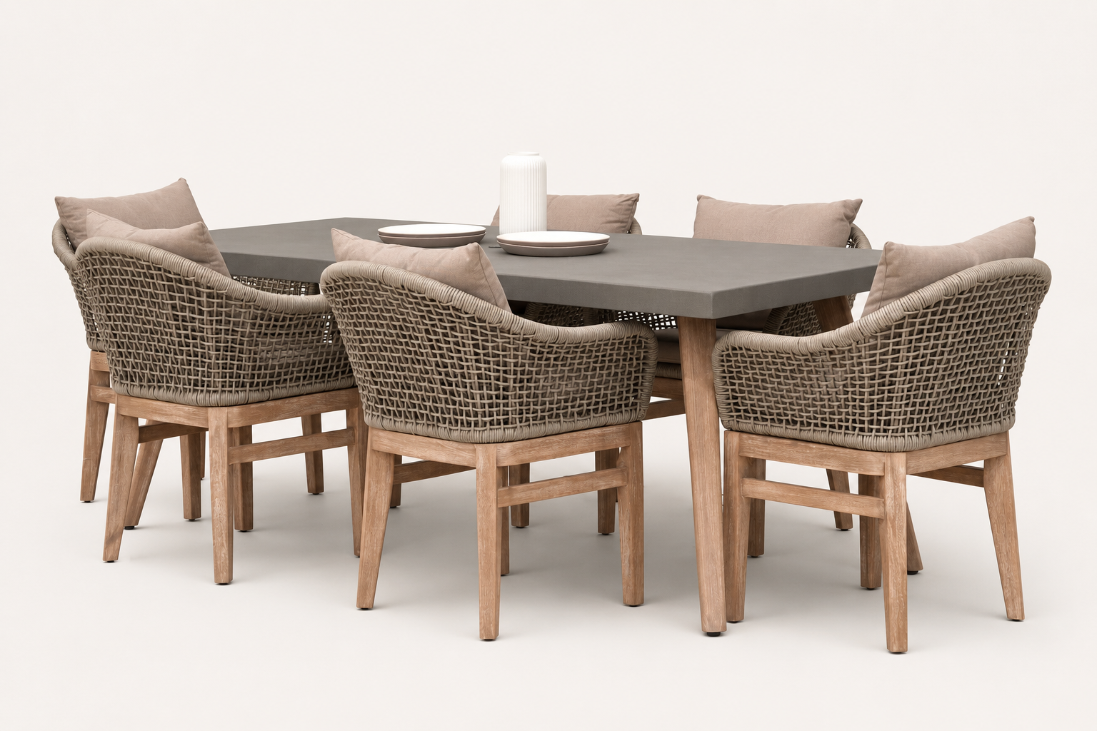 Summer 6 Seat Rectangular Dining Set