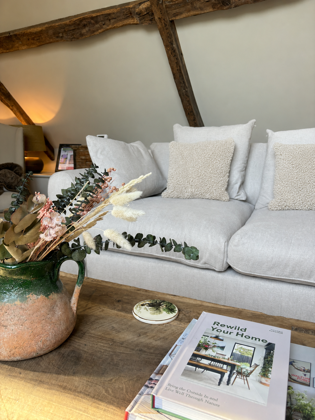 Oatmeal Bouclé Sheepskin Cushions