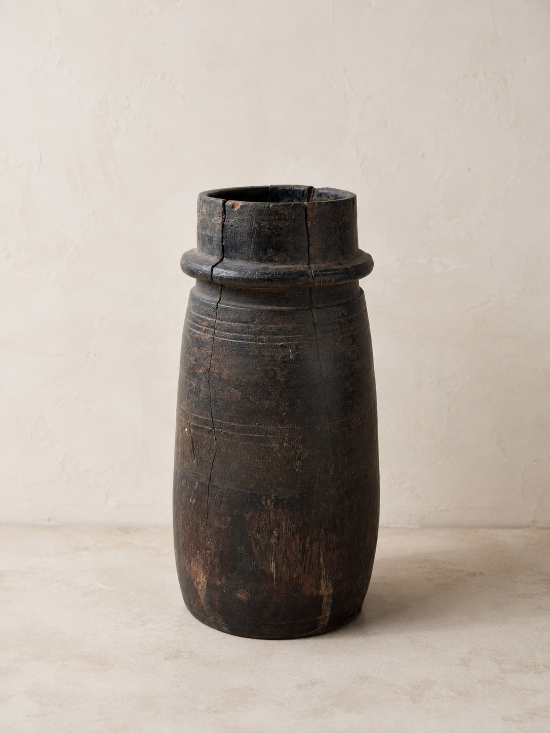 Vintage Wood Himachal Pot