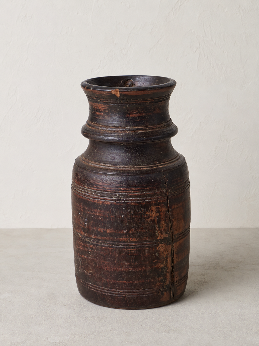 Vintage Wood Himachal Pot