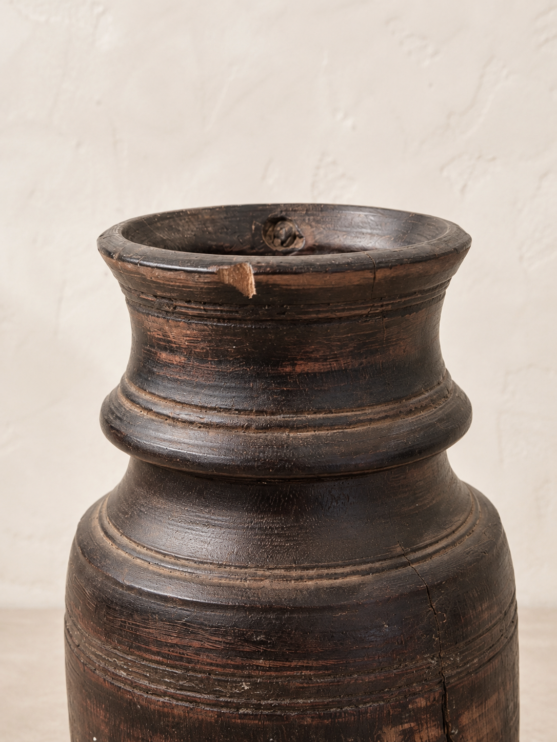 Vintage Wood Himachal Pot
