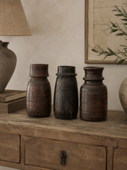Vintage Wood Himachal Pot